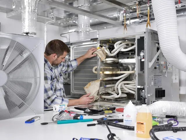 Northborough Air Duct Cleaning specialist performing precision AC coil cleaning in Northborough