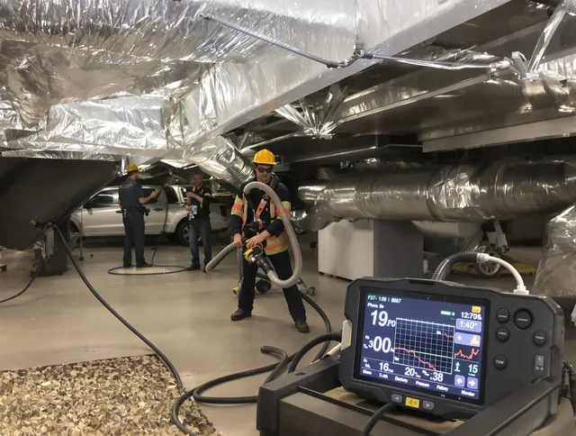 Professional negative pressure duct cleaning by Northborough Air Duct Cleaning in Northborough
